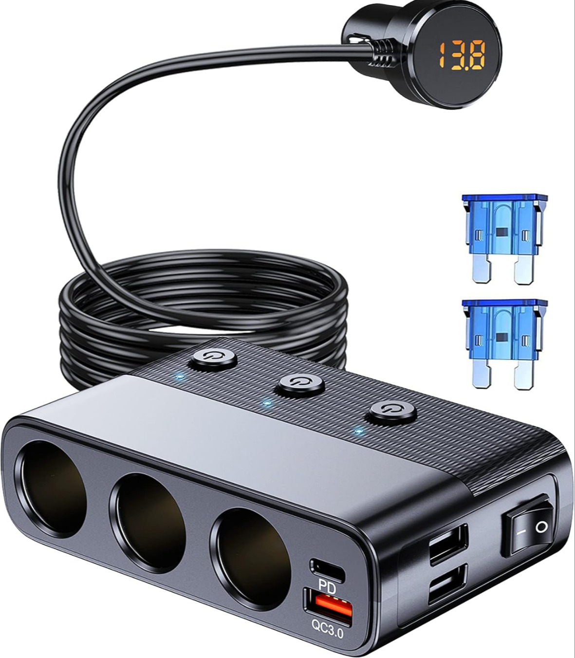 Car 12V Splitter & USB Charger